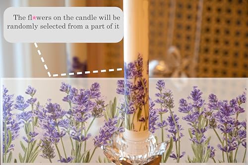 Image of Flameless Taper Candles Flickering with Remote and Timer, 3D Moving Flame Taper Candle Battery Operated to 400 Hours, 9 Inch Window Candles, (Lilac)