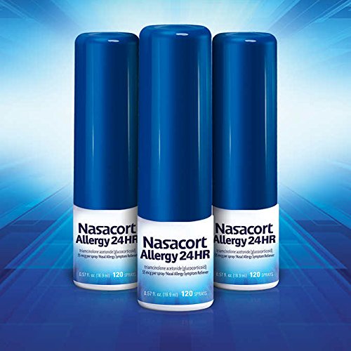NasacortAllergy 24hr, 2Pack (3 Bottles, 120 Sprays Each) Vdlwdg