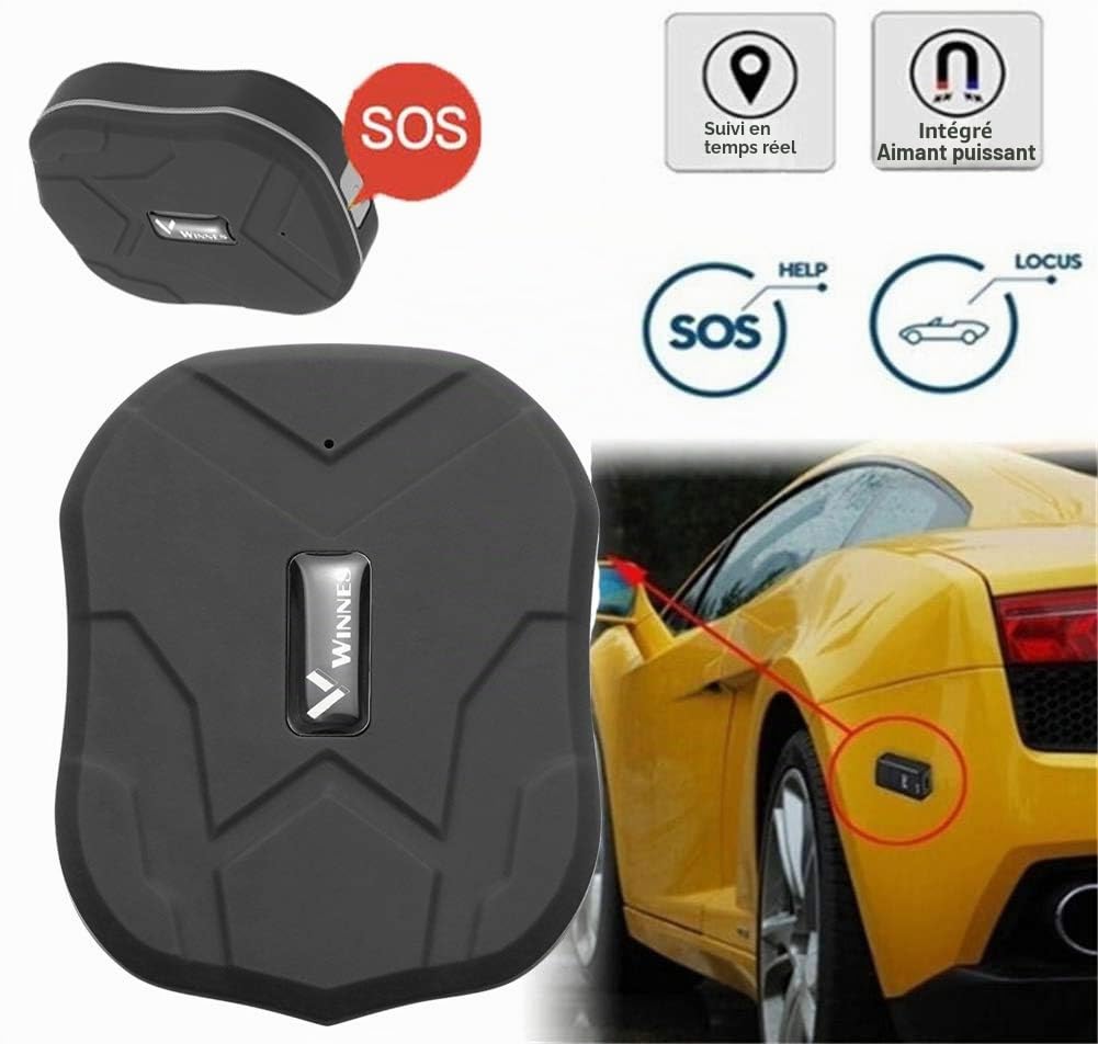 Zeerkeer Mini GPS Traceur Voiture Positionnement Précis APP sans Abonnement Aimant Construit Antivol Voiture Mini Traceur GPS Alarme de la Chute Geolocalisation Véhicule Convient aux Motos Vélos
