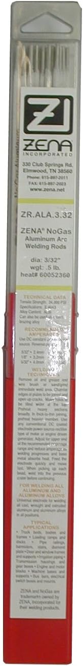 3/32” ZENA® NO-Gas™ Stainless to Stainless to All Super Strength Arc Welding Rods