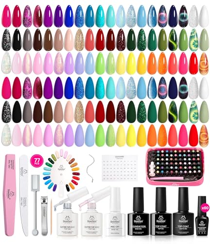 Beetles Gel Nail Polish Set, 60 Colors Cat Eye Gel Nail Polish
