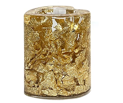 Image of AUGEN Pen Stand Decorative Heart Gold Flake Design Stationery Holder | Gift Item | Table Top Decor (9854)