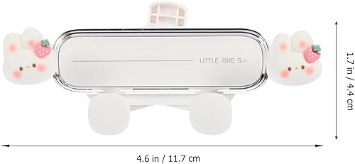 Miniatura 2 de EXCEART Lindo escritorio Zodiac Rabbit Car Phone Holder Cute Bunny Soporte de teléfono para ventilación de aire, soporte de teléfono para teléfono