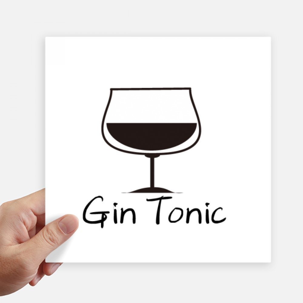 Sticker silhouette Gin Tonic multicolore de 20 cm grand format carré pour mur et moto
