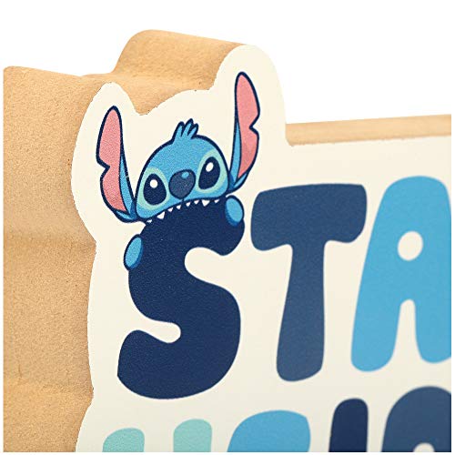 Image of Disney Lilo and Stitch Shelf Sitter Decor | Stay Weird Chunky Wood Block Cutout for Kids' Bedroom, Play Room or Office