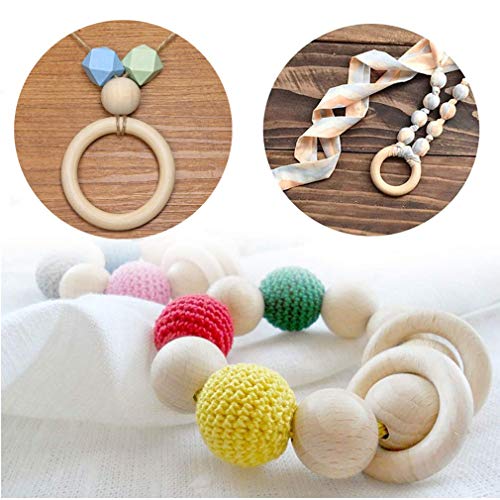 100PCS Anelli artigianali in legno naturale 40mm /...