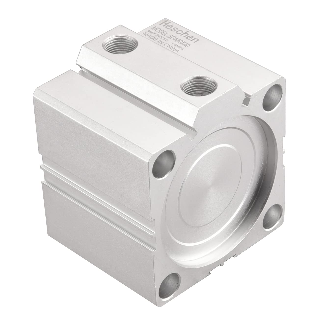Heschen Alluminio Pneumatico Compatto Cilindro dell' Aria SDA 80 – 40 Alesaggio: 80 mm; Corsa: 40 mm 3/8 PT Port Dimensioni Doppio Effetto