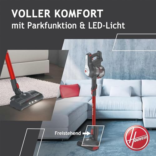 Hoover Akku-Staubsauger H-Free 100 für Tierhaare, 40min Laufzeit, LED-Licht, 40min Laufzeit, 0,9L XL-Staubbehälter, für Teppich/Auto/Sofa, Leichter Staubsauger kabellos 6