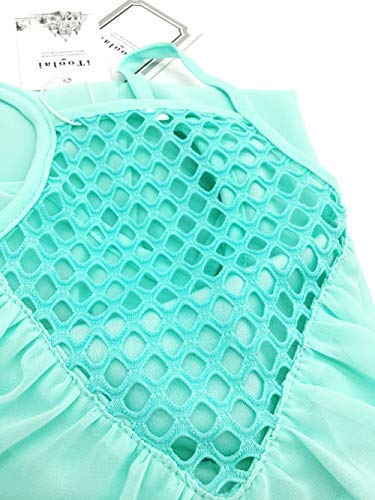 Image of Women's Chiffon Summer Casual Sundress Spaghetti Strap Tank Beach Dresses Bathing Suit Coverup