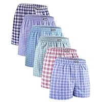 YESWEL Boxers Hommes, Paquet de 6, 100% Coton Américain, Short Homme Coton Respirants, Caleçon Rétro Large pour Hommes (Multicolore 01, 3XL)