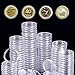 Coin Capsules,100 Pieces 30mm Coin Capsule 5 Sizes Protect Gasket with Storage Organizer Box for Coins Collector Coin Collection Supplies (100pcs-white)