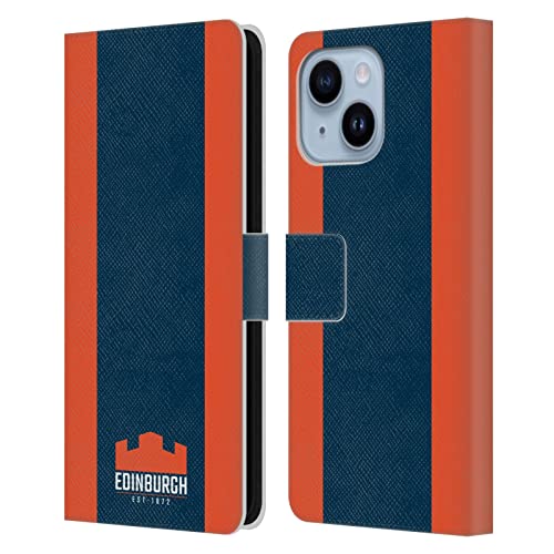 Étui portefeuille en cuir Edinburgh Rugby pour Apple iPhone 14 Plus