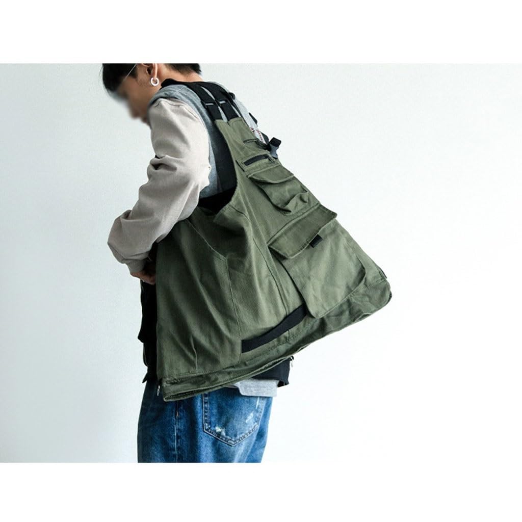 NEBE Delantal de camarero Delantal multifuncional, ropa de trabajo, chaleco Montañismo al aire libre, Camping, Picnic, pesca, jardinero, ropa de trabajo for hombres y mujeres Delantales Delantal