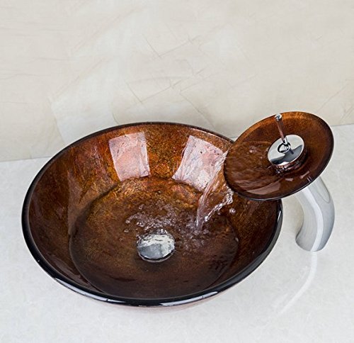 Lavabo lavabo en verre peint Gowe pour rénover vos toilettes de bain