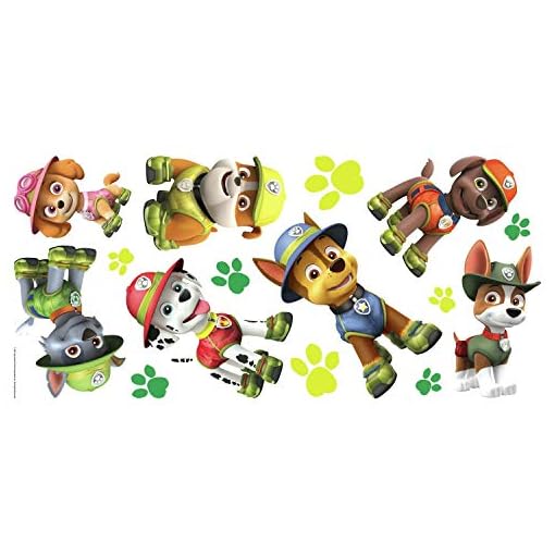 RoomMates RMK3611GM Paw Patrol Jungle Peel and Stick Giant Wall Decals - Image 4