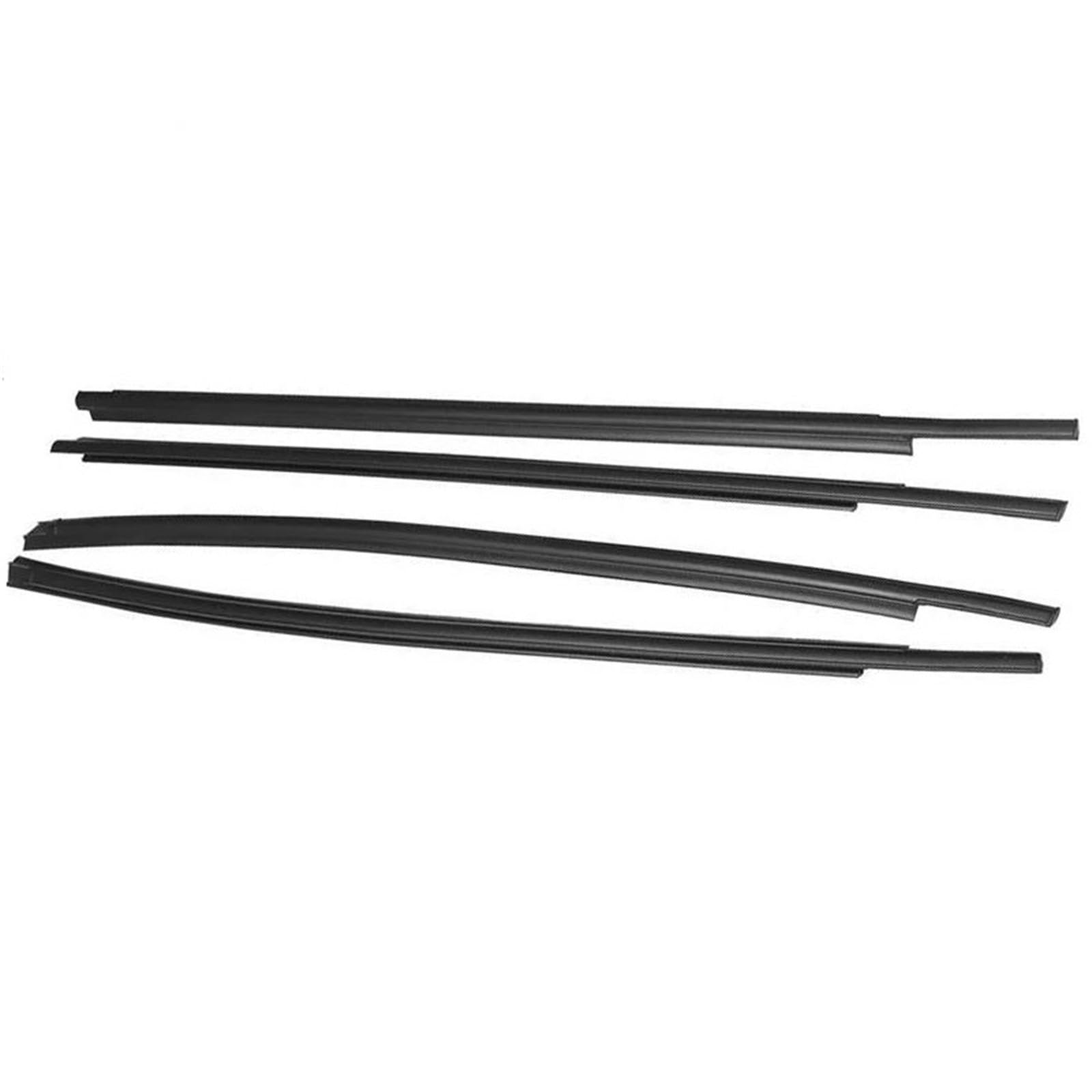 Snwdbh One Color 4Pc Car Window Sealing Strip For Toyota For Tundra For Crewmax 2007-2018 (4 Doors) Outer Weatherstrip Door Glass Rubber Belt Exterior Belt