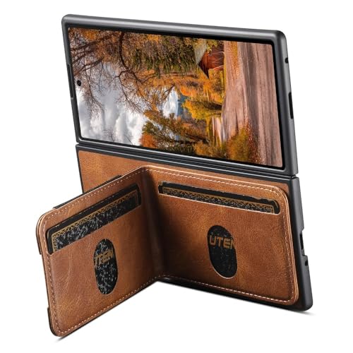 Étui cuir Samsung Galaxy Z Fold 6 portefeuille magnétique rabat noir grainé