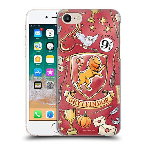 Head Case Designs Officially Licensed Harry Potter Gryffindor Pattern Deathly Hallows XIII Hard Back Case Compatible With Apple iPhone 7/8 / SE 2020 & 2022