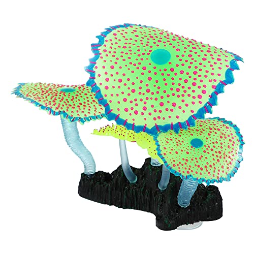 VOCOSTE Silicone Glowing Aquarium Simulation Coral 11cm Height, Green
