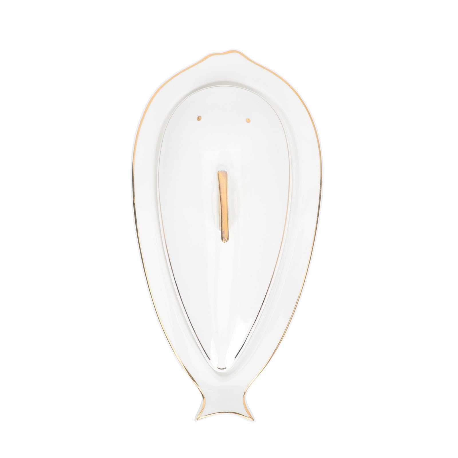 Plat à poisson céramique blanc FUOYLOO design élégant pour table raffinée
