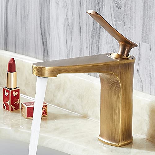 Robinet mitigeur de salle de bain en bronze pour une ambiance rétro chaleureuse au quotidien