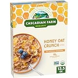 Cascadian Farm Organic Honey Oat Crunch Cereal 13.5 oz Box