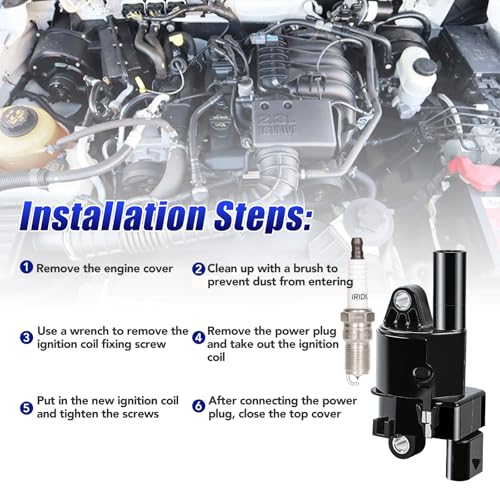 Image of Ignition Coil Pack & Spark Plugs for Chevy Silverado GMC Sierra 5.3L V8 | for 2014 2015 2016 2017 2018 2019 2020 Chevy Silverado 1500 Suburban Tahoe Camaro GMC Sierra Yukon Coils & Spark Plugs, UF742