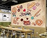 XLMING Bäckerei Restaurant Cafe 3D Tapete Wohnzimmer Sofa Schlafzimmer Esszimmer Home...
