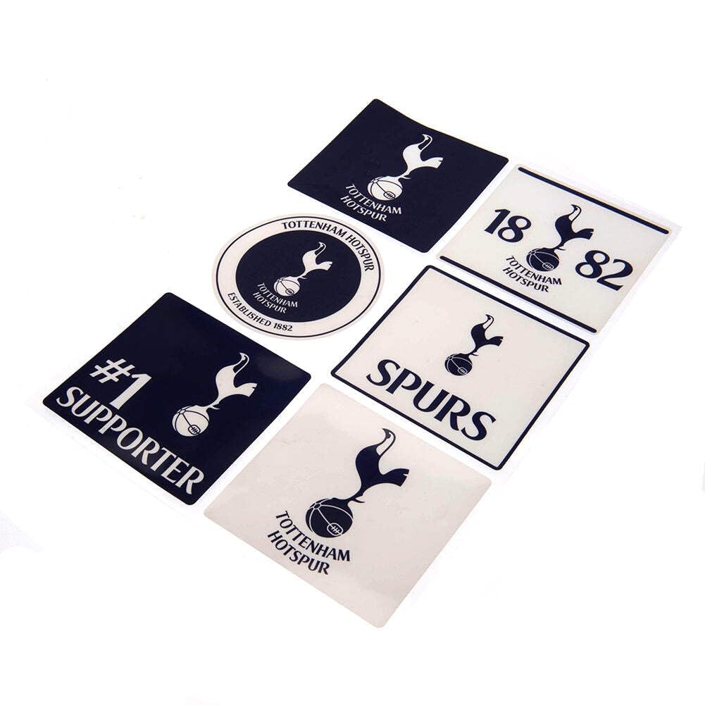 Tottenham Hotspur FC Set de Etiquetas del Coche Pack de 6 Marino Blanco