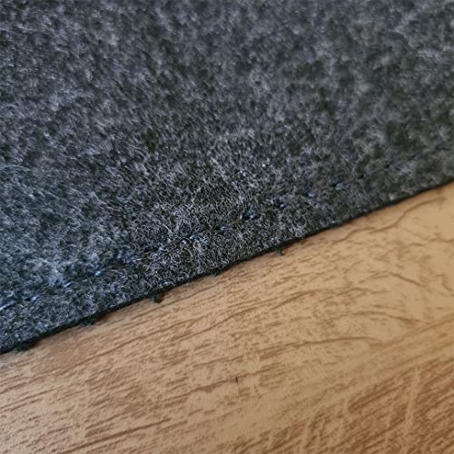 KUMORI Deskmat Cozy Feltro Natural Lã Merino Base Emborrachada Não Desliza Durante o Uso (Cinza Escu