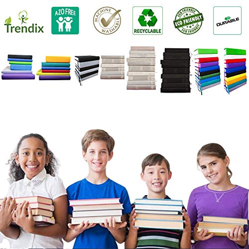 Book Covers Stretchable Jumbo 6 Pack Textbook Hardcover White 2020 Latest Version See Through Fabric Bookcover Protector Sox Cloth School Binder Washable Reusable AZO-Free BookJackets (White-6)
