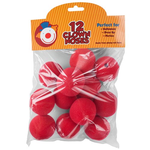 12-Pack Red Foam Clown Noses | Squishy Novelty Nose Bulk Set | Red Nose Day, Birthdays, Circus, Dance Party, Rudolph Reindeer Nose, And Halloween Accessory, Party Favor, And Gag Gifts #TOP5