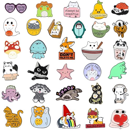 image for SINCCO 20/40/50 PCS Cute Enamel Backpack Pins, Funny Enamel Pins Bulk 