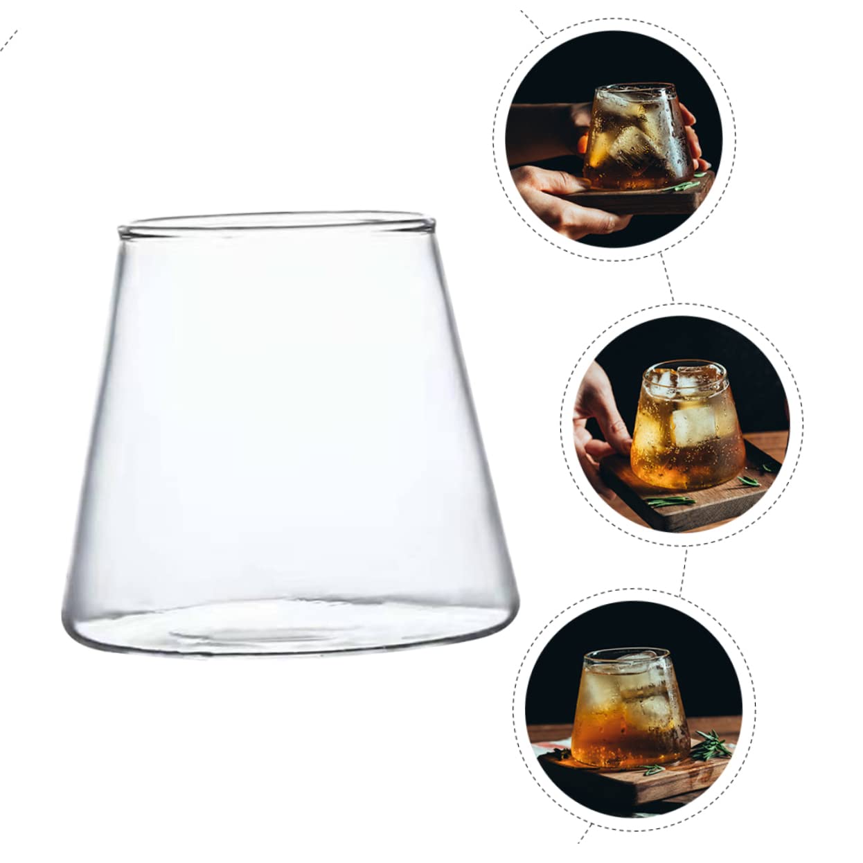 PRETYZOOM 5 Juegos Copa De Vino Platillo Tazas Medidoras Agua Tazas Negras Café Té Cerveza Lata Vaso Cerveza Copa De Coctel Martini Copa De Coctel Creativa Vidrio Transparent 2 Piezas * 5