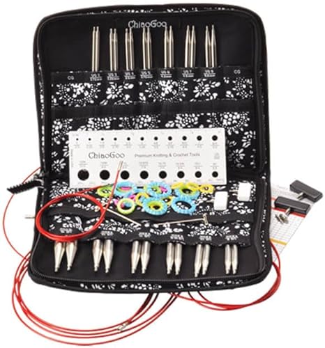 Miniatura 2 de ChiaoGoo Twist Red Lace - Juego de agujas de tejer de acero inoxidable intercambiables 5 pulgadas Juego de Punta, Pequeño