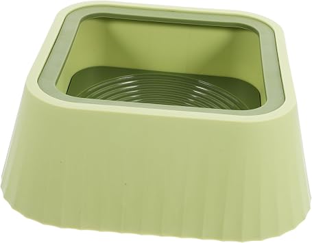 No Spill PET Water Bowl for Cats and Dogs 1300ml ABS Green