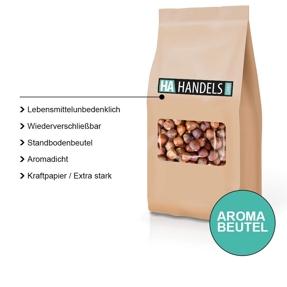 Haselnüsse ganz naturbelassen mit Haut ohne Schale roh unbehandelt ungeröstet Rohkost zum Backen ungesalzen wiederverschließbare Verpackung 1kg - 5kg (2,5kg)