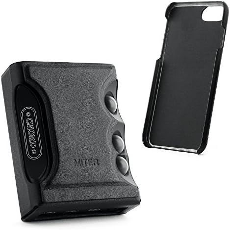 for Chord Mojo + iPhone 8 / iPhone 7 / iPhone 6 / iPhone 6S, Handmade MITER Leather Case Cover, Chord Mojo + iPhone Magnet Clip Connection