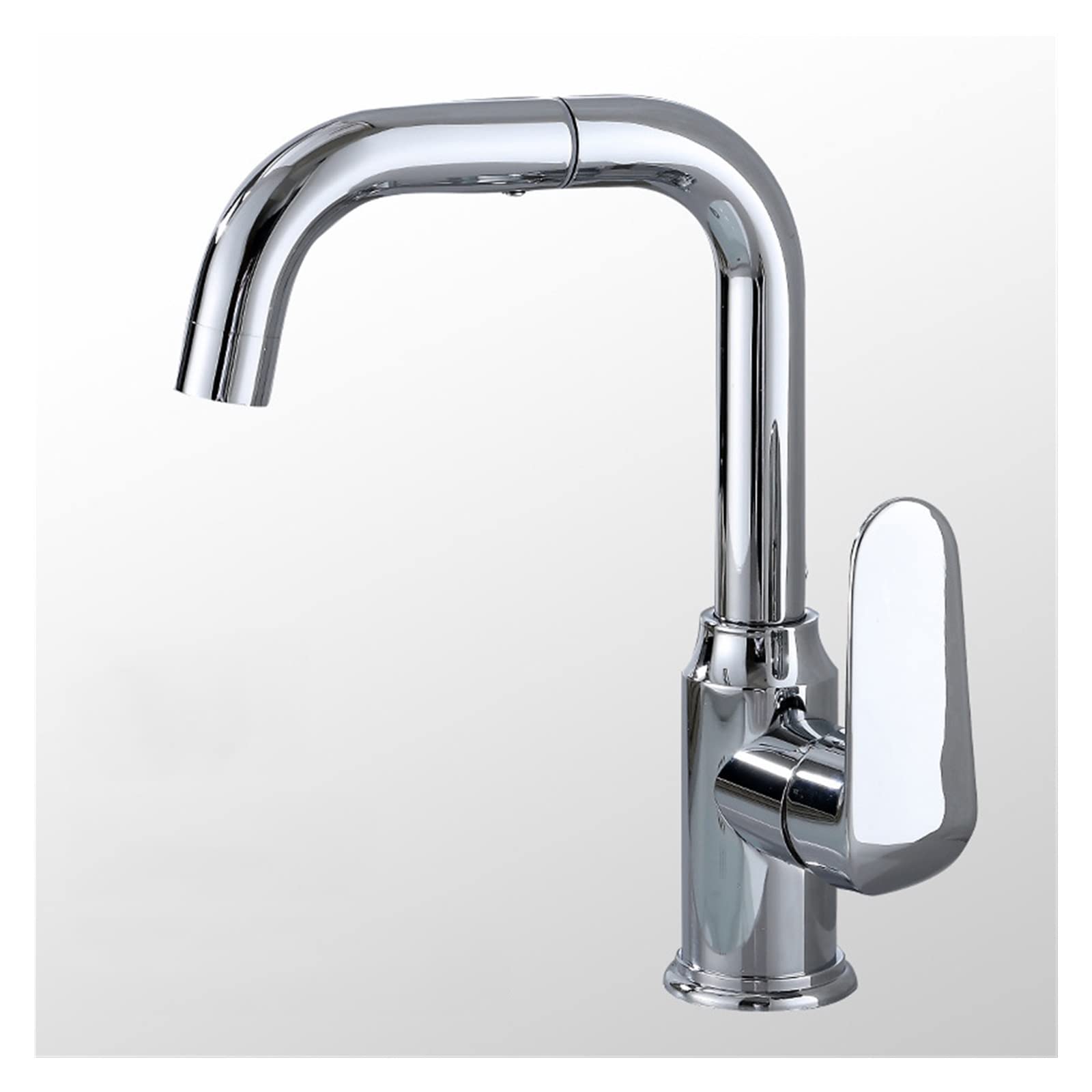 Mitigeur de cuisine chaud et froid en acier inoxydable pivotant