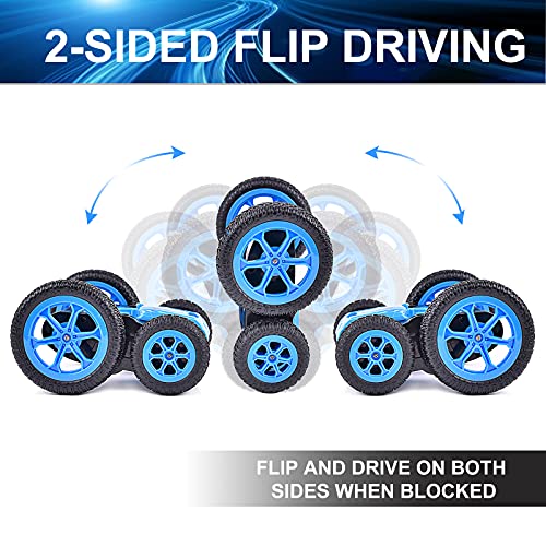 Remote Control Car RC Car for Kids, 4WD 2.4Ghz RC Stunt Car with 360° Flips, LED Double Sided Rotating Remote Control Car for Boys 8-12 Toy Birthday Gifts for Kids