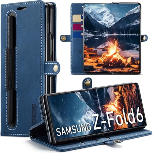 Étui Galaxy Z Fold 6 japezop anti-rayures et anti-piratage avec support magnétique