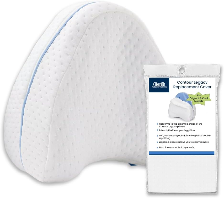 Contour Legacy Original Pillow and Replacement Pillowcase Cover Bundle