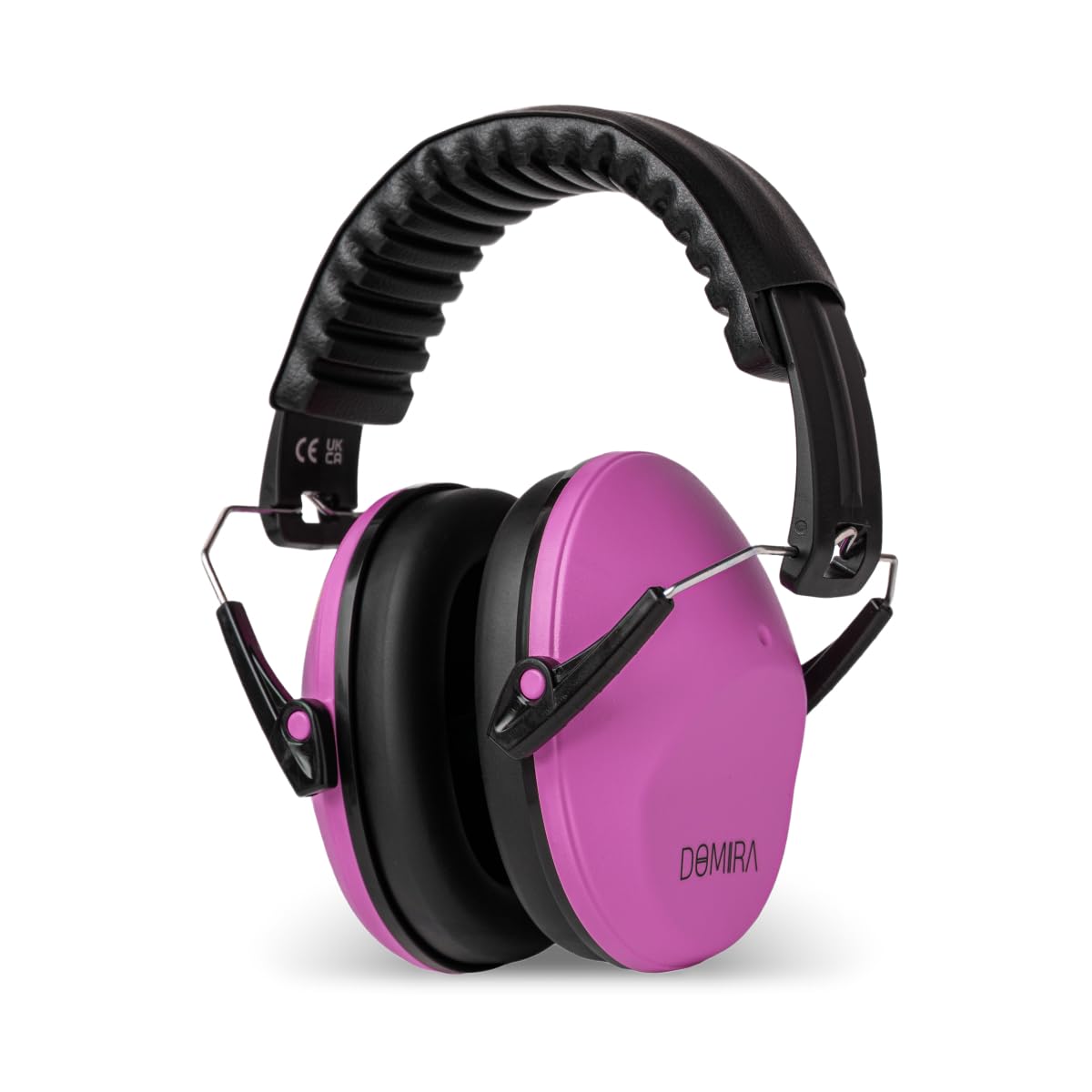 Domira Unisex Kids Pink Ear Defenders – Noise Cancelling Ear Muffs For Kids – Hearing Protection, Shooting Ear Defenders, Autism Headphones, Soundproof Ear Muffs For Sleeping, Work & Travel (Pink)