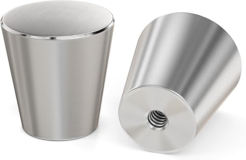 homdiy Paquete de 30 pomos redondos de níquel cepillado para gabinetes de cocina, pomos de tocador de metal para cajones y armarios de escritorio