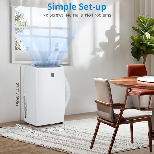 Image of 12,000 BTU Portable Air Conditioner, 4-in-1 Modes Up to 550 Sq.Ft., Portable AC Unit with Cooling, Dehumidifier, Fan, Digital Display, 24H Timer, for Bedroom