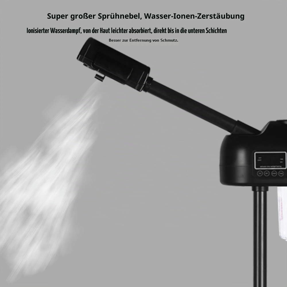 Timer Gesichtsdampfer Schwarz LCD-Bildschirm Professionelle Salon SPA Gesichtspflege Höhenverstellbar