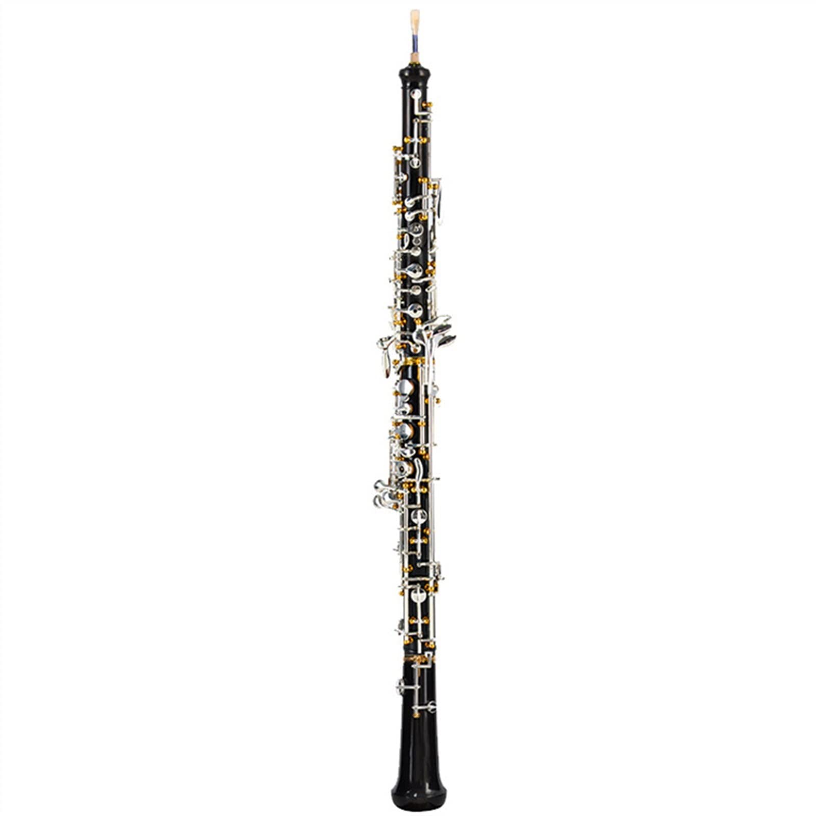 Oboe Strumento A Fiato in Legno Oboe Ebony Pipe Body C Key con Pilastri Dorati E Chiavi d'Argento Adatte per Il Gioco Professionale