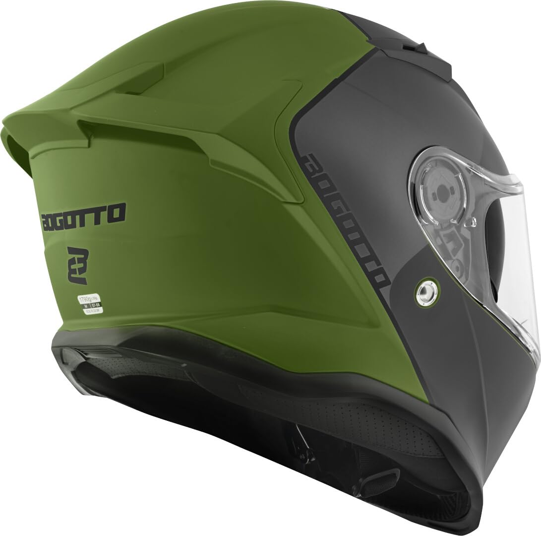 Bogotto H153 BT SPN Bluetooth Helm, schwarz matt/gelb, XS | Beschlaghemmend