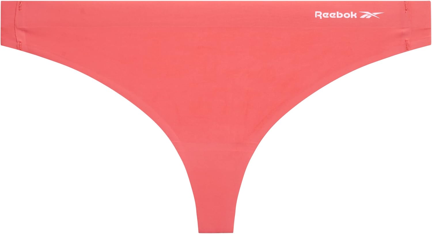 Reebok Womens Thong Underwear - 6 Pack Sexy Cut Seamless Thongs for Women - Breathable Stretch Performance Womens Underwear - Image 5