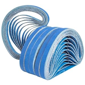 FEIHU Zirkoniumkorund Schleifbänder 10 x 330 mm, 40 Körnung 30 Stück Schleifband für Druckluft bandschleifer, Fingerschleifer